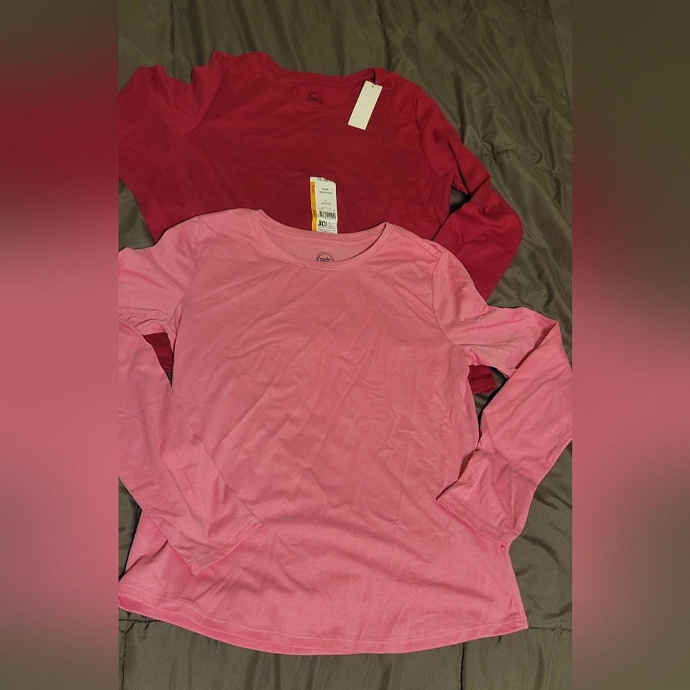 (2) long sleeve t-shirts
